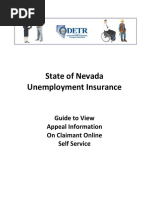 State of Nevada Unemployment Insurance: Guide To View Appeal Information On Claimant Online Self Service