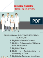 Basic Human Rights of Research Subjects