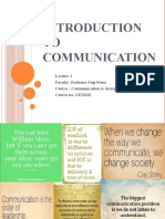 Lecture 3-Introduction To Communication