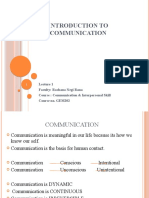 Lecture 1 - Introduction To Communication