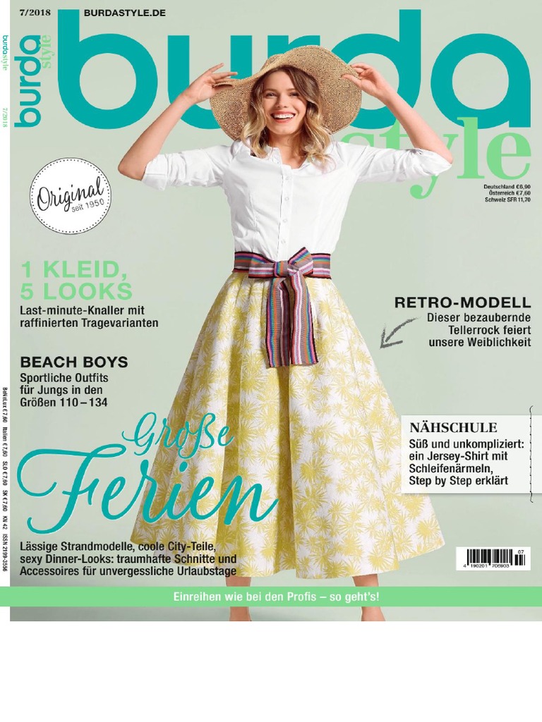 Magazine Burda Style N°127 - Juillet 2010 - Thème 'Romantique & Clarté De L'Été' - Occasion