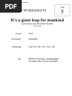 It's A Giant Leap For Mankind: Teaching Worksheets