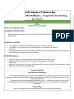 Escuela de Sophia of Caloocan, Inc.: LEARNING PLAN IN PROGRAMMING - Computer System Servicing 2nd Quarter