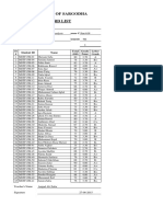 University of Sargodha Award List: Department: Course Title Courese Code Program Semester