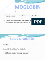 Haemoglobin and Oxygen Affinty