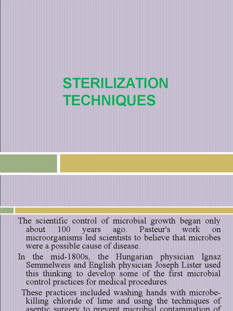Sterilisation PDF Sterilization (Microbiology) Ultraviolet