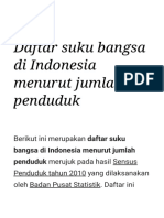 Daftar Suku Bangsa Di Indonesia Menurut Jumlah Penduduk - Wikipedia Bahasa Indonesia, Ensiklopedia Bebas PDF