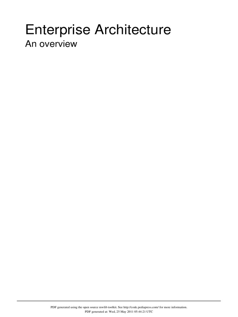Enterprise Architecture PDF | PDF | Enterprise Architecture | Software ...