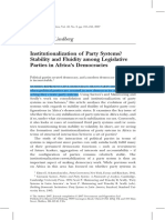 Institutionalization of Political Parties