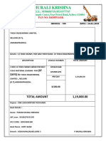 Rent Invoice for 12 Ton Cranes under 40 chars