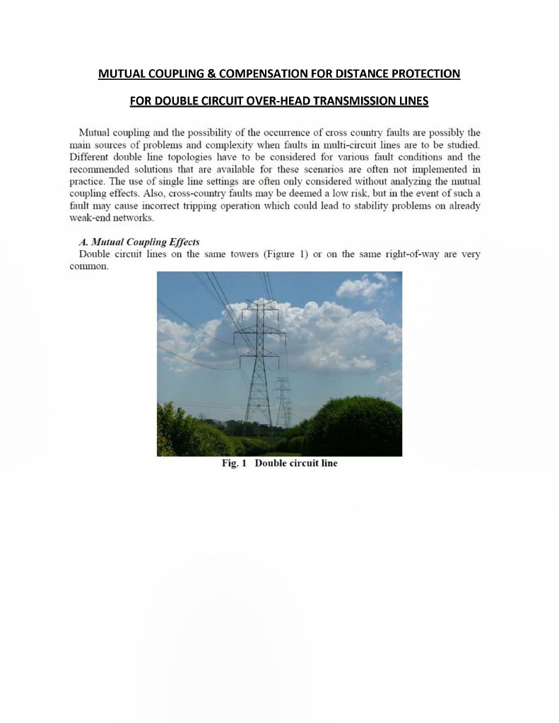 Overhead Transmission Line Distance Protection Mutual Compensation