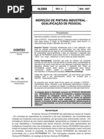 N-2004 Inspeção de Pintura Insdustrial - Qualificação