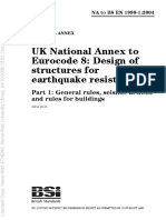 BS EN 1998-1 - 2004 (Eurocode 8 - Annex - Design of Structures For Earthquake Resistance - General Rules, Siesmic Actions and Rules For Buildings)