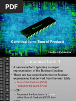 Canonical Form (Sum of Product) : Faculty: S.Pandikumar