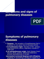 Symptoms and Signs of Pulmonary Diseases