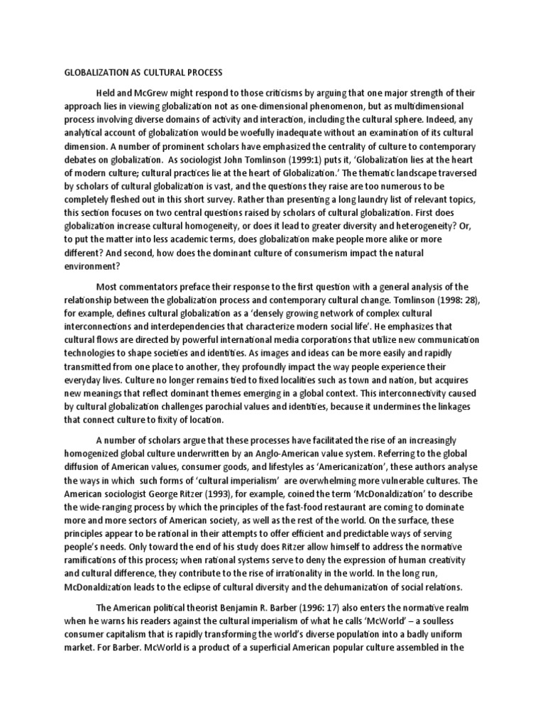 Cultural Globalization Dynamics | PDF | Cultural Globalization ...