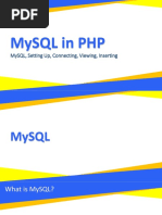 Lec 06 MySQL in PHP PDF