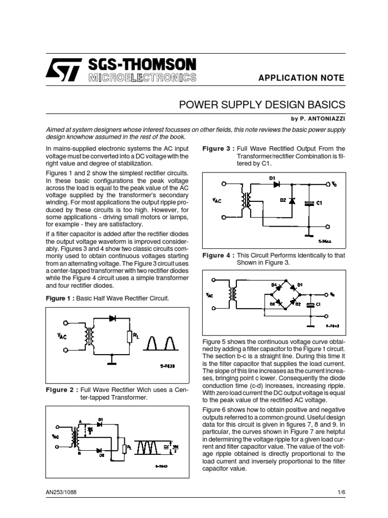 Power Supply Design Basics | PDF | Rectifier | Direct Current