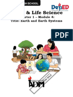 Earth & Life Science: Quarter 1 - Module 4: Title: Earth and Earth Systems