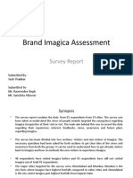Brand Imagica - Survey Report