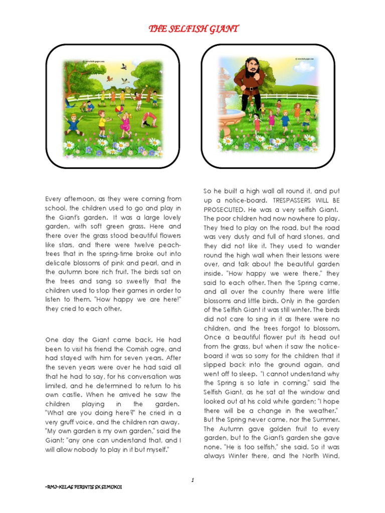 THE SELFISH GIANT | PDF
