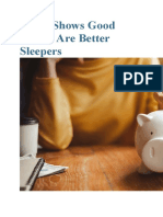 Study Shows Good Savers Are Better Sleepers