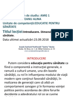 Curs 1 Educatie Pentru Sanatate PDF