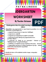 Kindergarten Worksheet Melc Week 14 PDF