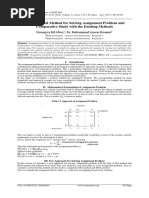 New Proposed Method For Solving Assignment Problem and Comparative Study With The Existing Methods