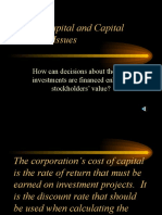 Cost of Capital and Capital Structure Issues