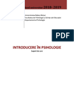 Suport Curs Introducere in Psihologie I 2018-2019 PDF