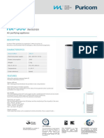 Air Purifying Appliance: Technical Sheet