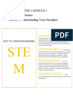 STE M: Eapp Quarter 1 Module 1 Additional Activities Activity 1: Understanding Your Discipline