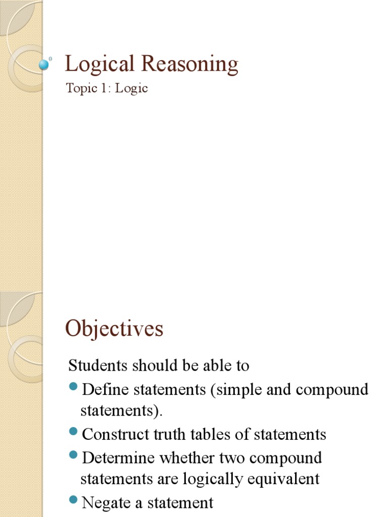 Understanding Logical Reasoning Concepts | PDF | Truth | Formalism ...