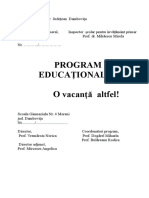PROGRAM EDUCA+óIONAL Scaoala de Vara1