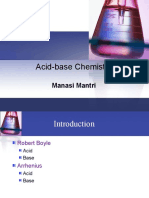 Acid-Base Chemistry: Manasi Mantri