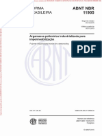 NBR 11905 - Argamassa polimérica industrializada para impermeabilização