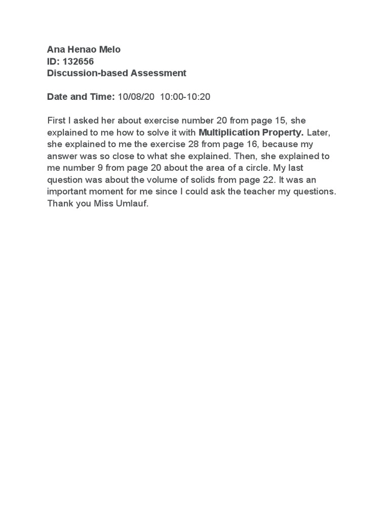 DiscussionBased Assessment PDF