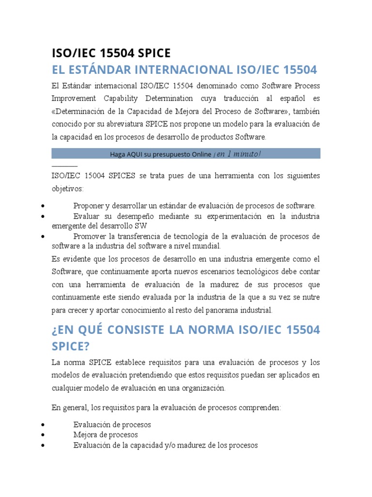 Evaluación de Procesos en ISO/IEC 15504 | PDF | Software | Business