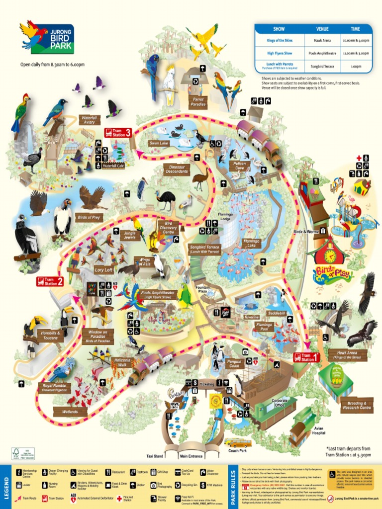 Jurong Bird Park Map PDF