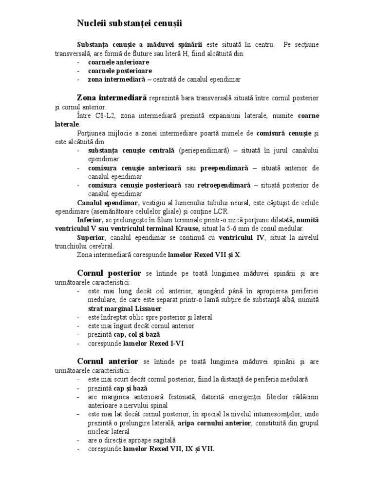 Nucleii Substanţei Cenuşii A Mad | PDF