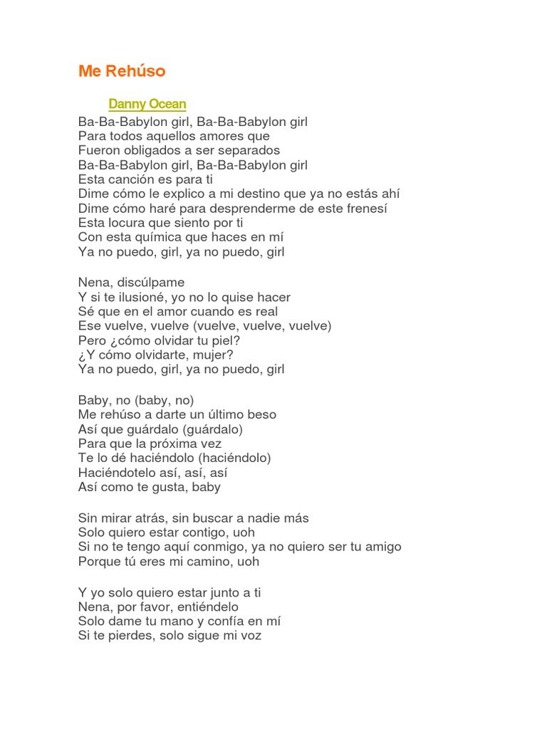 Me Rehúso | PDF