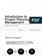 Lecture 01 Introduction To Project Planning and Management PDF