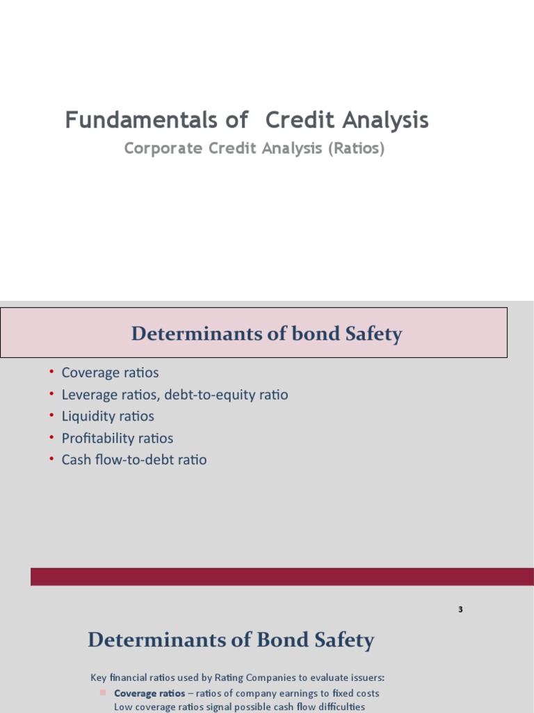 Lecture 33 Credit+Analysis+-+Corporate+Credit+Analysis+ (Ratios) | PDF ...