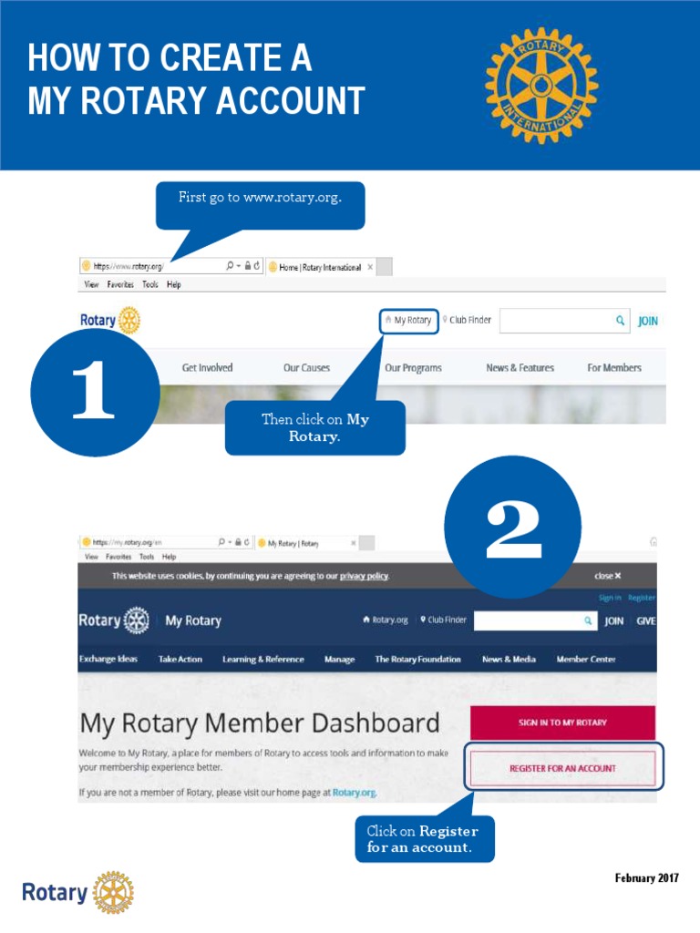 My Rotary Account Creation Guide | PDF
