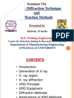 X - Ray Diffraction Technique and Diffraction Methods: Seminar On
