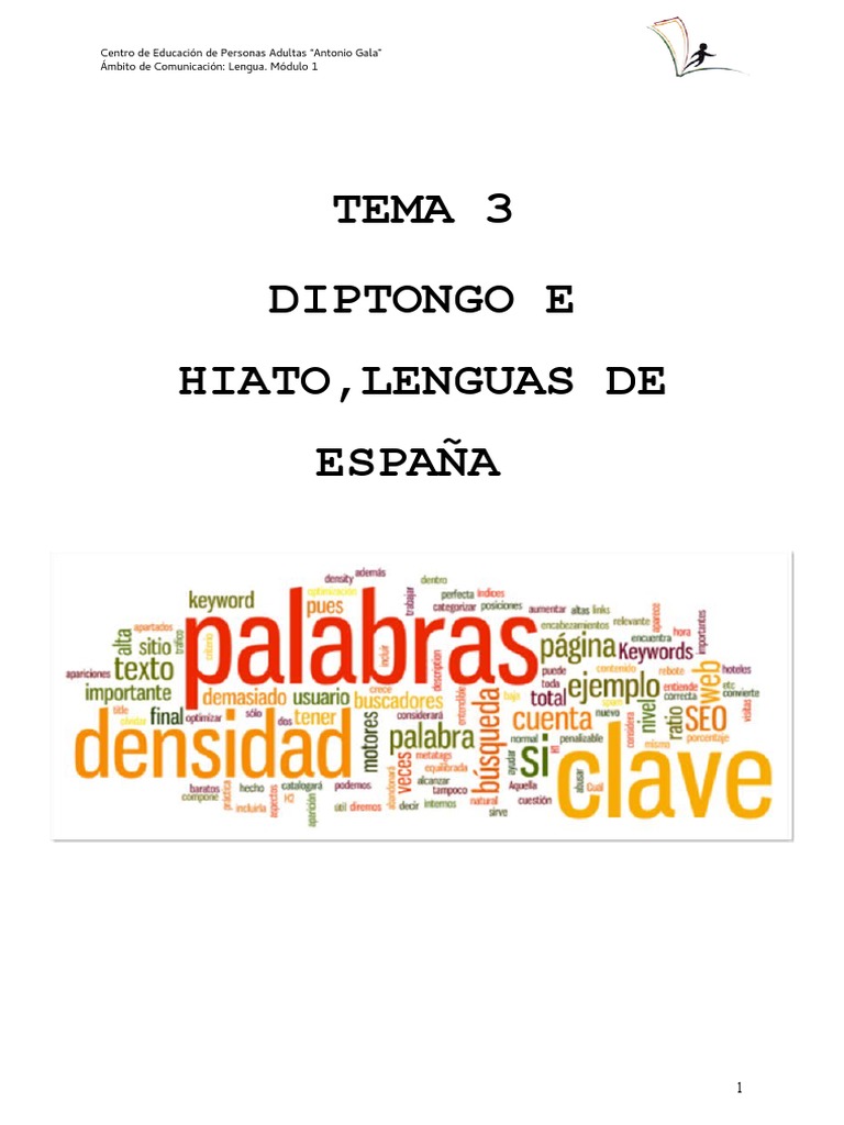 Diptongos, Hiatos y Lenguas de España | PDF | Sílaba | Voz humana