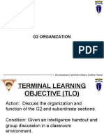G2 Organization: Reconnaissance and Surveillance Leaders Course