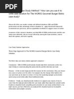 What Is The Case Study Method ? How Can You Use It To Write Case Solution For The WORKS Gourmet Burger Bistro Case Study?