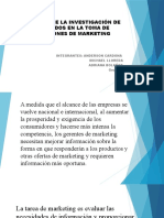 La Toma de Desiciones de Marketing GRUPO3